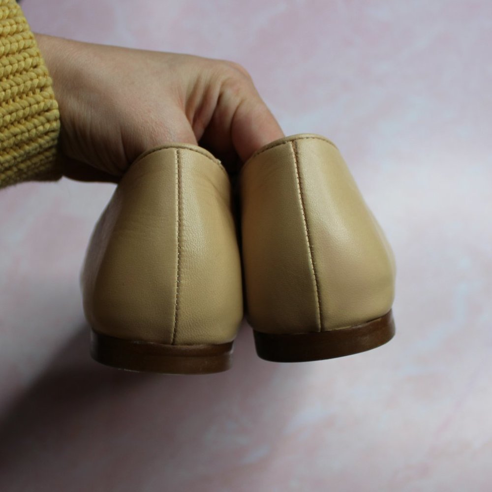 Stuart Weitzman Cream Myguy Rounded Toe Loafers S… - image 8